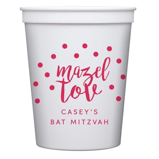 Confetti Mazel Tov Stadium Cups